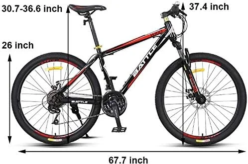 دوچرخه کوهستان 24 سرعته 26 اینچی با فریم فولادی کربنی برای بزرگسالان، دوچرخه کوهستانی هاردتیل مردانه مناسب تمام سطوح، دوچرخه ضد لغزش دوچرخه کوهستان 24 سرعته 26 اینچی با فریم فولادی کربنی برای بزرگسالان، دوچرخه کوهستانی هاردتیل مردانه مناسب تمام سطوح، دوچرخه ضد لغزش