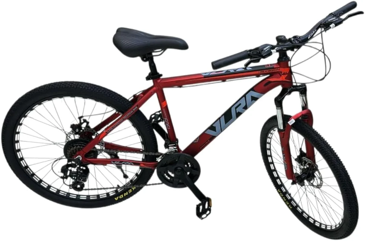 دوچرخه کوهستانی آلومینیومی ۲۴ اینچی - دوچرخه ۲۴ سرعته با سیستم تعلیق جلو، دسته دنده انگشتی و فریم آلیاژی سبک وزن برای آقایان و بانوان - رنگ قرمز دوچرخه کوهستانی آلومینیومی ۲۴ اینچی - دوچرخه ۲۴ سرعته با سیستم تعلیق جلو، دسته دنده انگشتی و فریم آلیاژی سبک وزن برای آقایان و بانوان - رنگ قرمز