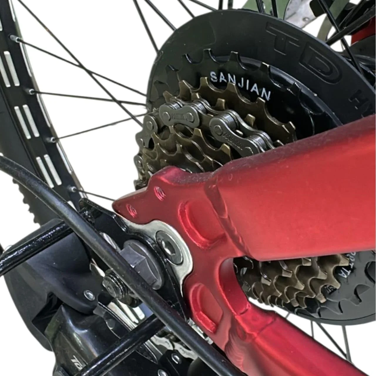 دوچرخه کوهستانی آلومینیومی ۲۴ اینچی - دوچرخه ۲۴ سرعته با سیستم تعلیق جلو، دسته دنده انگشتی و فریم آلیاژی سبک وزن برای آقایان و بانوان - رنگ قرمز دوچرخه کوهستانی آلومینیومی ۲۴ اینچی - دوچرخه ۲۴ سرعته با سیستم تعلیق جلو، دسته دنده انگشتی و فریم آلیاژی سبک وزن برای آقایان و بانوان - رنگ قرمز