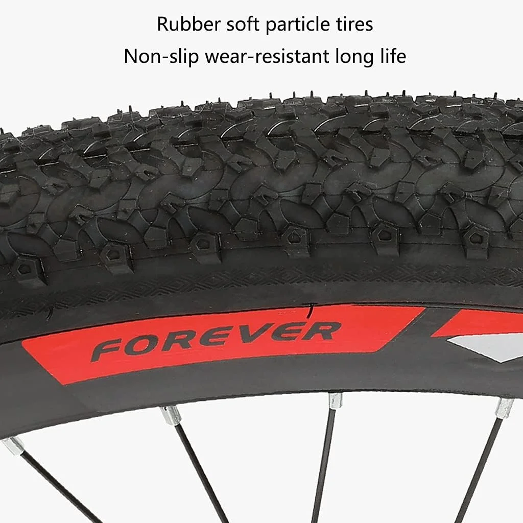 دوچرخه کودکانه 22 اینچی، دوچرخه کوهستانی 24 سرعته، فریم فولادی، مناسب برای پسران و دختران 140-170 سانتی متر (رنگ: قرمز)