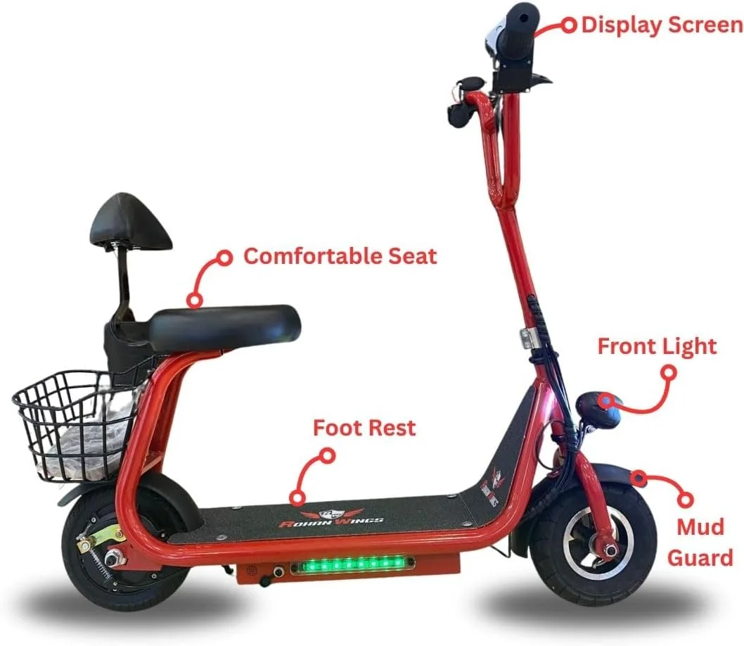 مینی موتور برقی 36 ولت Hm1 برای کودکان | موتور 250 وات، سرعت 25 کیلومتر در ساعت و برد 4-7 کیلومتر | باتری 3.6 آمپر ساعت، طراحی سبک وزن 12 کیلوگرمی، ظرفیت بار 70 کیلوگرم - سواری سرگرم کننده و ایمن برای موتورسواران جوان