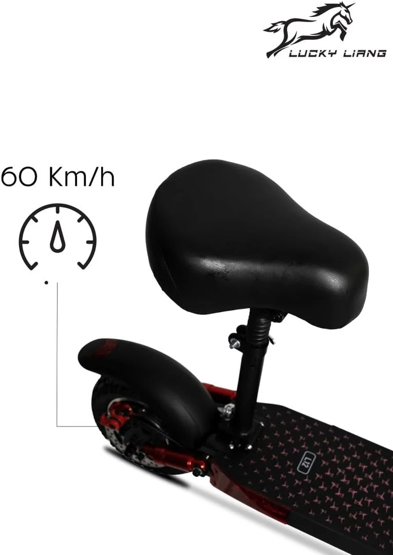 دوچرخه برقی بزرگسالان Lucky Liang U03 – موتور 500 وات (حداکثر 750 وات)، باتری 48 ولت 13 آمپر ساعت، سرعت 45 کیلومتر در ساعت، برد 35-45 کیلومتر، لاستیک های آفرود 20×3.0 اینچ، فریم فولاد کربنی