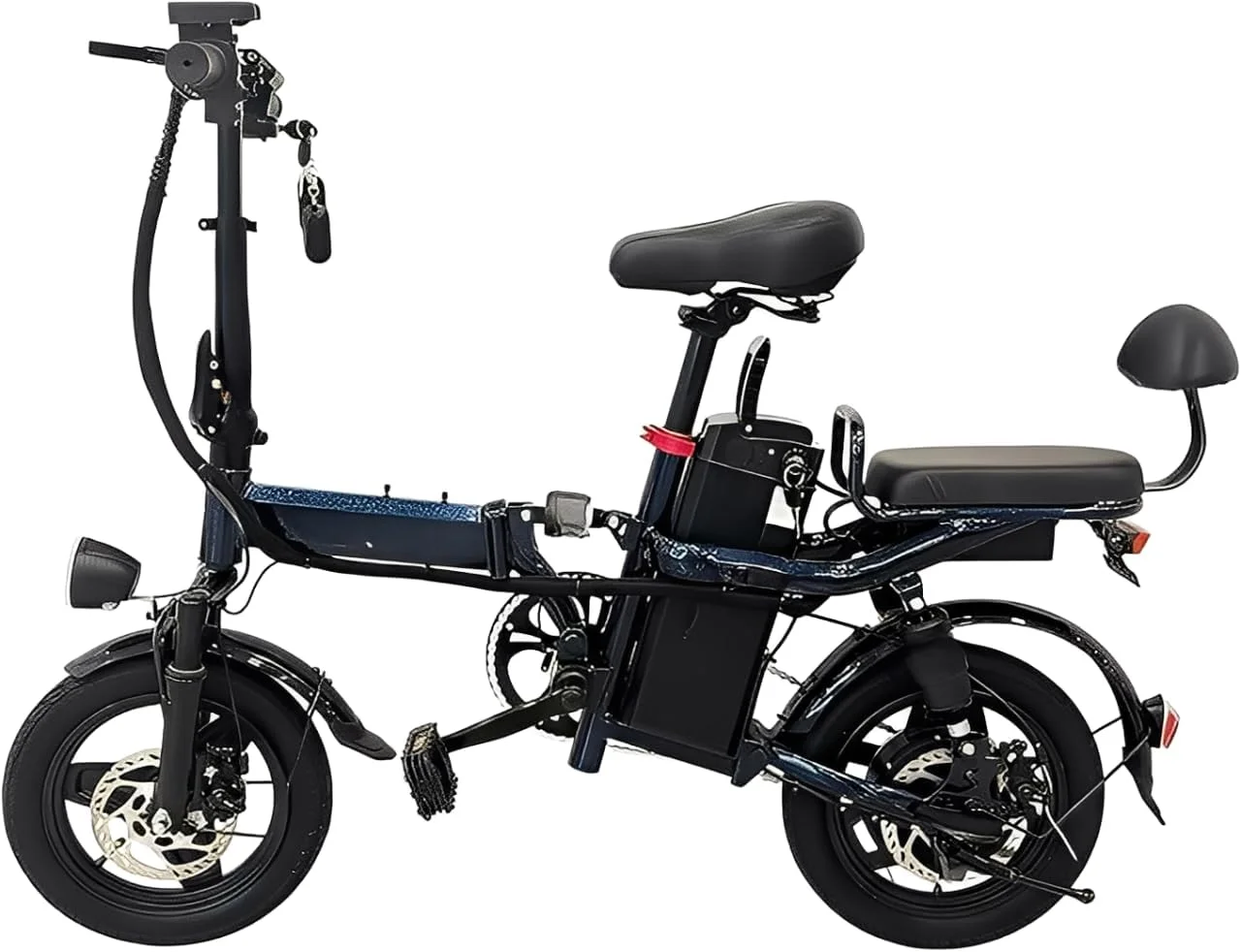 دوچرخه برقی تاشو، سرمه ای | نمایشگر LCD | طراحی جمع و جور و قابل حمل | ترمزهای دیسکی | صندلی قابل تنظیم با پشتی | دوچرخه برقی شهری دوچرخه برقی تاشو، سرمه ای | نمایشگر LCD | طراحی جمع و جور و قابل حمل | ترمزهای دیسکی | صندلی قابل تنظیم با پشتی | دوچرخه برقی شهری