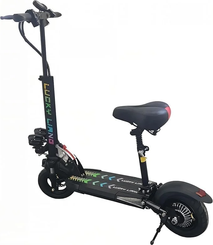 دوچرخه برقی L1 - موتور 1000 وات و باتری 48V13AH | سرعت 50 کیلومتر در ساعت و برد 30 کیلومتر | فریم آلیاژ آلومینیوم | لاستیک های جاده ای 10" x 2.5" | سیستم تعلیق عقب و تعویض 3 سرعته | شامل صندلی و ترمزهای دیسکی