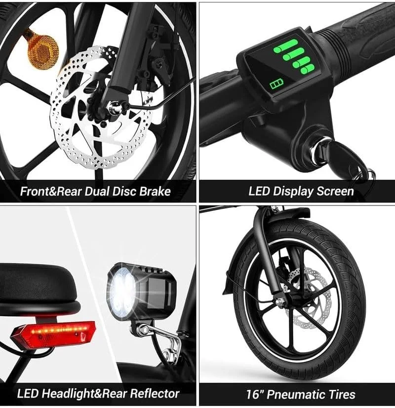 دوچرخه برقی تاشو WINDHORSE با موتور پرسرعت 350 وات | W2A مشکی | باتری 36 ولت 8 آمپر ساعت | سرعت 40 کیلومتر در ساعت | برد 35 کیلومتر | ترمزهای دیسکی دوبل | فریم آلیاژ کربن و لاستیک های 16 اینچی دوچرخه برقی تاشو WINDHORSE با موتور پرسرعت 350 وات | W2A مشکی | باتری 36 ولت 8 آمپر ساعت | سرعت 40 کیلومتر در ساعت | برد 35 کیلومتر | ترمزهای دیسکی دوبل | فریم آلیاژ کربن و لاستیک های 16 اینچی