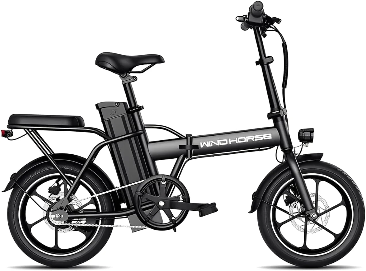 دوچرخه برقی تاشو WINDHORSE با موتور پرسرعت 350 وات | W2A مشکی | باتری 36 ولت 8 آمپر ساعت | سرعت 40 کیلومتر در ساعت | برد 35 کیلومتر | ترمزهای دیسکی دوبل | فریم آلیاژ کربن و لاستیک های 16 اینچی دوچرخه برقی تاشو WINDHORSE با موتور پرسرعت 350 وات | W2A مشکی | باتری 36 ولت 8 آمپر ساعت | سرعت 40 کیلومتر در ساعت | برد 35 کیلومتر | ترمزهای دیسکی دوبل | فریم آلیاژ کربن و لاستیک های 16 اینچی