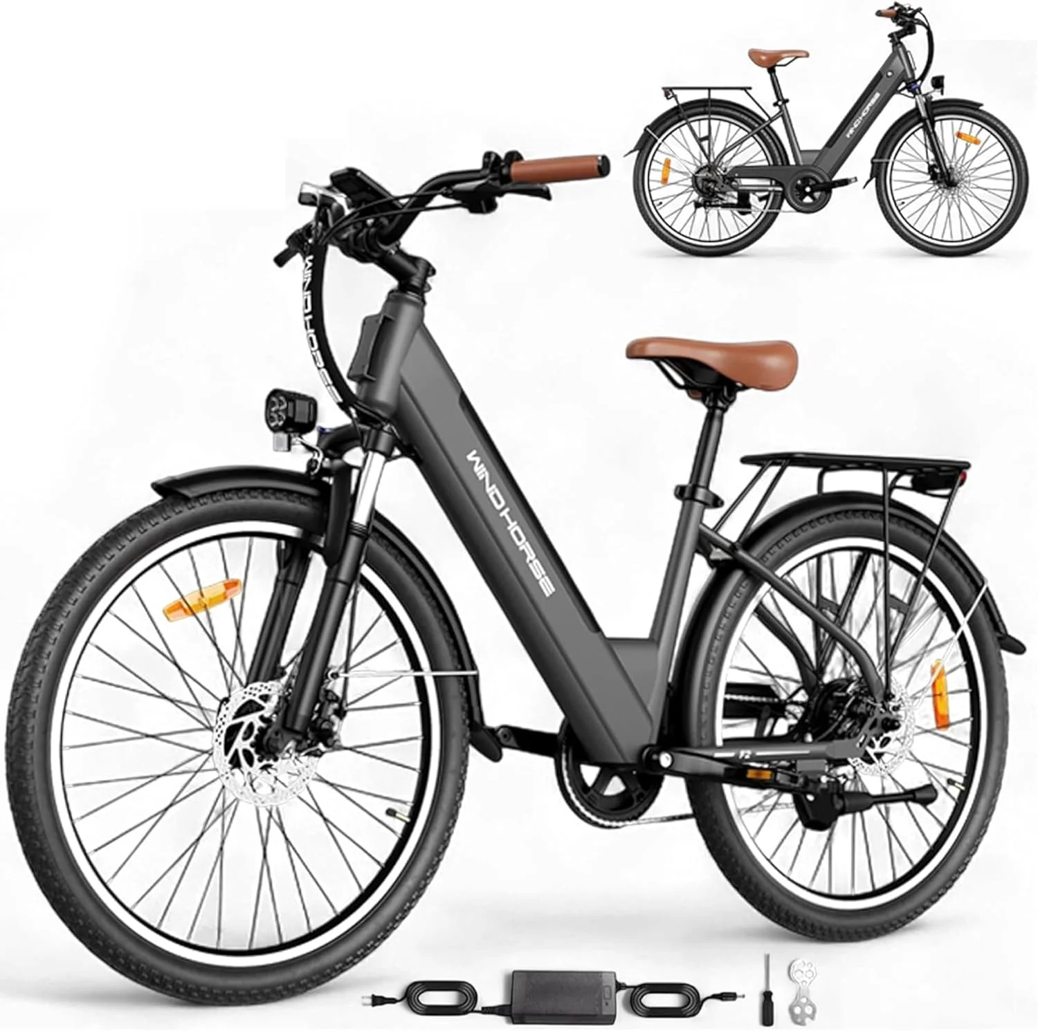 دوچرخه برقی WINDHORSE F2، موتور 350 وات، باتری جداشدنی 36 ولت 13 آمپر ساعت، حداکثر سرعت 32 کیلومتر در ساعت، برد 40-80 کیلومتر، لاستیک 26 اینچ، Shimano 7 سرعته، ترمزهای دیسکی دوگانه، سیستم تعلیق جلو، 3 حالت سواری دوچرخه برقی WINDHORSE F2، موتور 350 وات، باتری جداشدنی 36 ولت 13 آمپر ساعت، حداکثر سرعت 32 کیلومتر در ساعت، برد 40-80 کیلومتر، لاستیک 26 اینچ، Shimano 7 سرعته، ترمزهای دیسکی دوگانه، سیستم تعلیق جلو، 3 حالت سواری