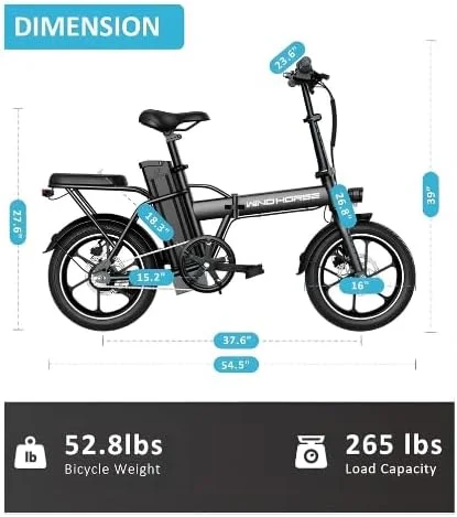 دوچرخه برقی تاشو WINDHORSE با موتور پرسرعت 350 وات | W2A مشکی | باتری 36 ولت 8 آمپر ساعت | سرعت 40 کیلومتر در ساعت | برد 35 کیلومتر | ترمزهای دیسکی دوبل | فریم آلیاژ کربن و لاستیک های 16 اینچی دوچرخه برقی تاشو WINDHORSE با موتور پرسرعت 350 وات | W2A مشکی | باتری 36 ولت 8 آمپر ساعت | سرعت 40 کیلومتر در ساعت | برد 35 کیلومتر | ترمزهای دیسکی دوبل | فریم آلیاژ کربن و لاستیک های 16 اینچی