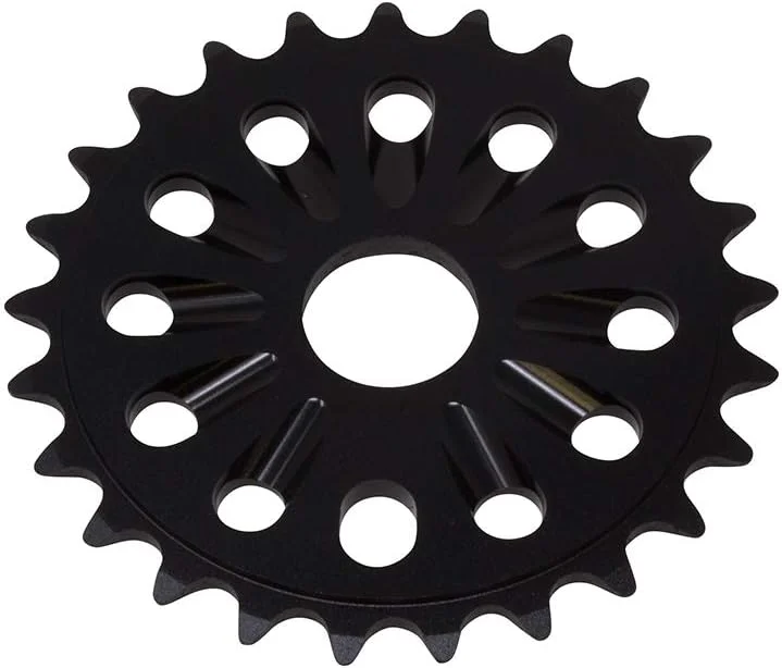 چرخ زنجیر BMX آلیاژ 6061-T6 با 25 دندانه، سایز 1/2 X 1/8، مشکی