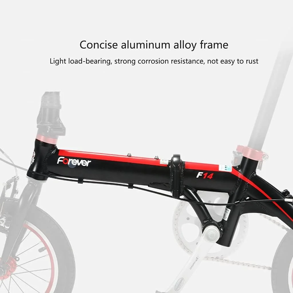 دوچرخه BMX سایز ۱۴ اینچ، با فریم آلومینیومی سبک، تاشو آسان، مناسب بانوان و نوجوانان (رنگ: سفید)