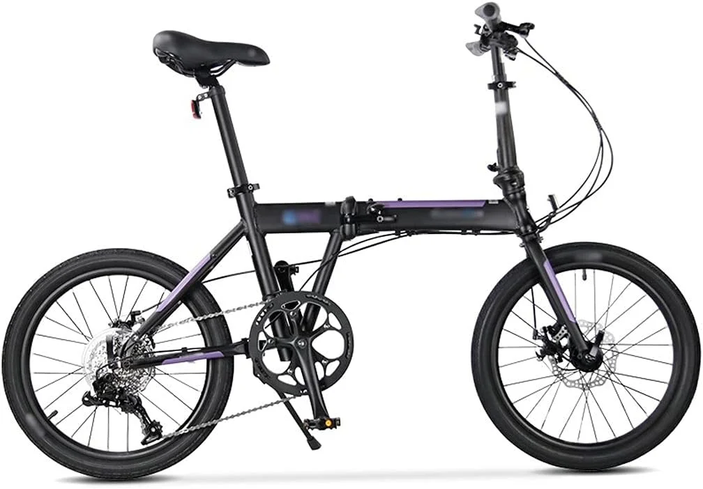 دوچرخه تاشو با فریم آلیاژ آلومینیوم، ترمز دیسکی، 9 دنده، فوق سبک، مناسب حمل و نقل شهری و رفت و آمد