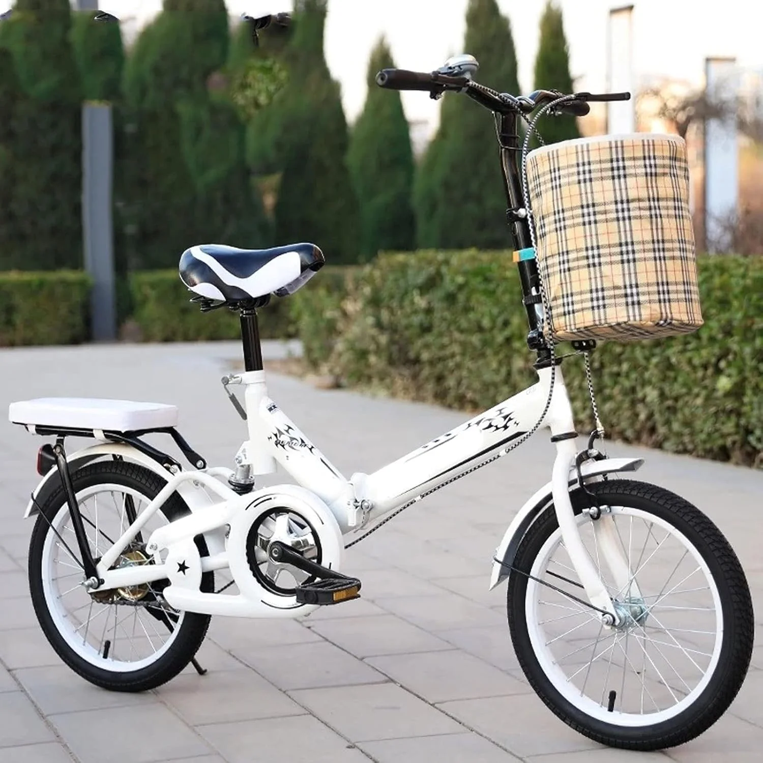 دوچرخه تاشو، دوچرخه چند منظوره با قابلیت جذب شوک، نصب آسان (Hortel, 16 اینچ)