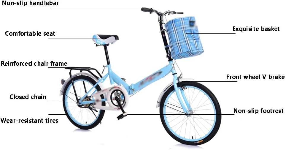 دوچرخه تاشو، دوچرخه جاده ای تاشو سبک وزن 20 اینچی بادوام و شیک برای رفت و آمد و اوقات فراغت، مناسب بزرگسالان، خانم ها، آقایان و افراد با جنسیت های مختلف