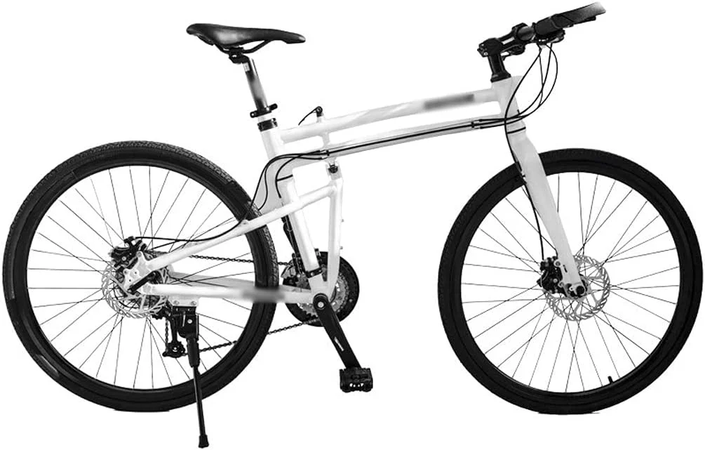 دوچرخه تاشو جاده ای 26 اینچی با 27 دنده و ترمز دیسکی، آلیاژ آلومینیوم فوق سبک، دسته صاف، سرعت متغیر، مناسب بزرگسالان آقا و خانم