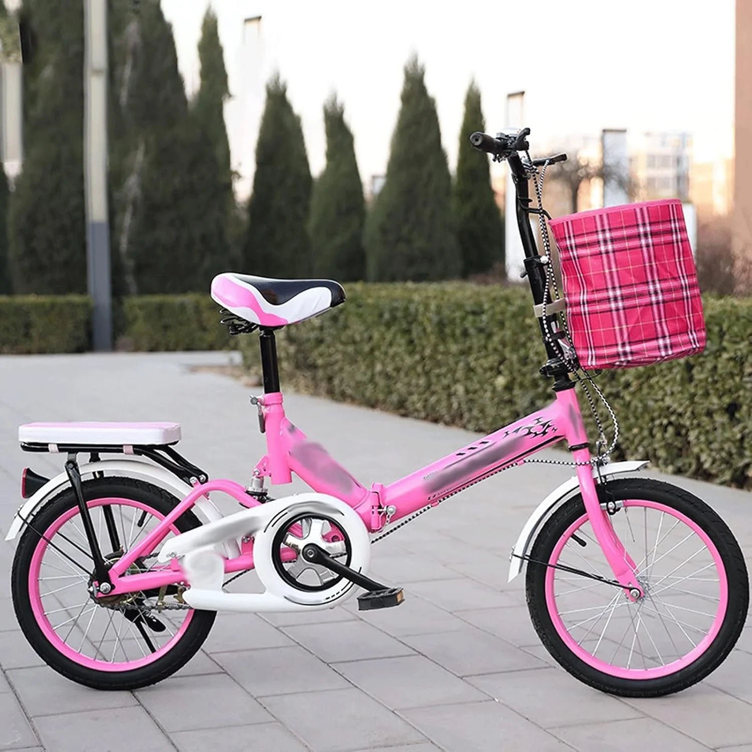 دوچرخه تاشو چند منظوره با سیستم جذب شوک، نصب آسان، مناسب بزرگسالان و بانوان (Hortel، ۱۶ اینچ)