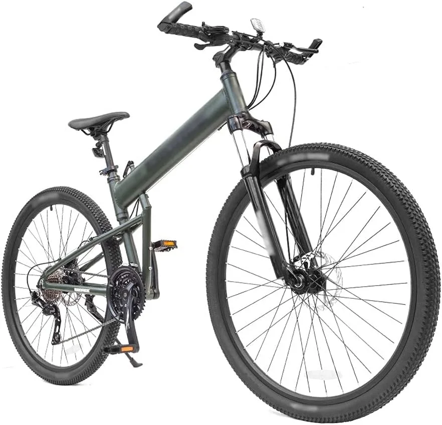 دوچرخه کوهستانی تاشو آلیاژ آلومینیوم 29 اینچ 30 سرعته مناسب بزرگسالان، ترمز دیسکی روغنی برای مردان و زنان