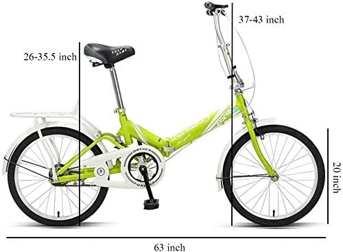 دوچرخه تاشو زنانه با طراحی ساده و مدرن، سبک و کم حجم، مناسب بزرگسالان، دارای فریم فولادی کربنی، گلگیر جلو و عقب، مناسب رفت و آمد شهری، رنگ فیروزه ای، سایز 20 اینچ، رنگ: سفید