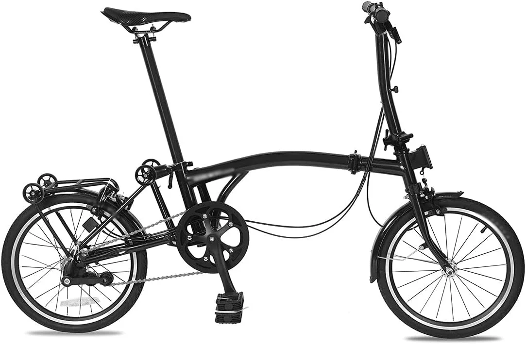 دوچرخه تاشو 16 اینچی ساخته شده از فولاد کروم مولیبدن دسته S با 3 دنده داخلی و فریم فولادی