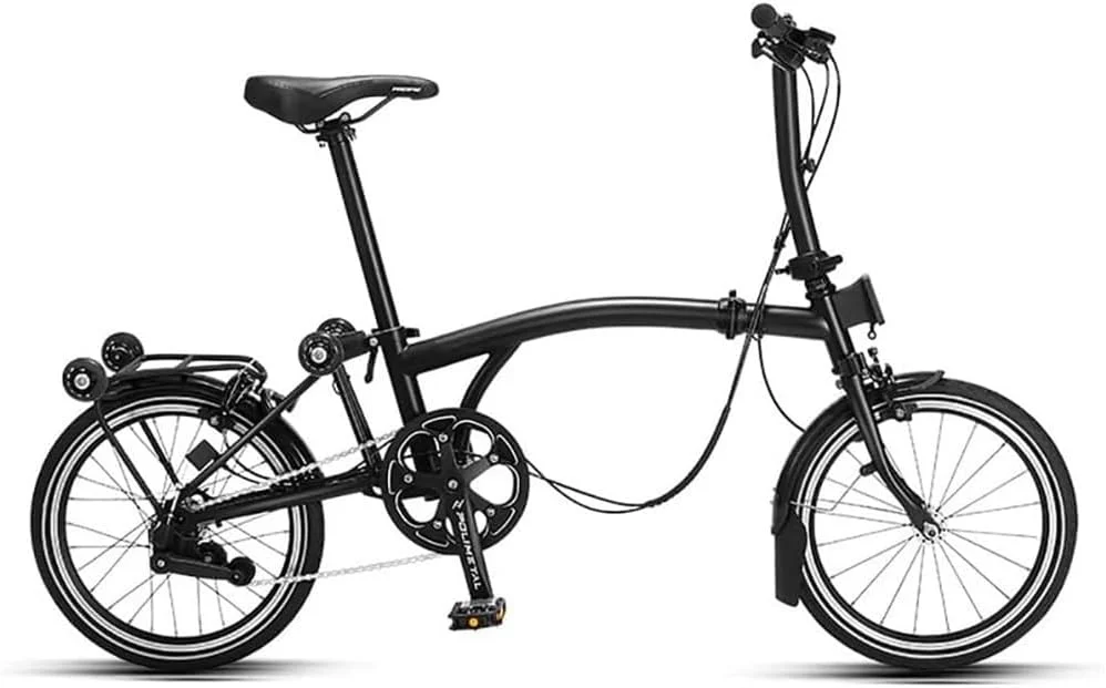 دوچرخه تاشو، دوچرخه تاشو 3 سرعته، قاب فولادی با ترمز دیسکی دوبل و سیستم تعلیق عقب، دوچرخه سبک وزن رفت و آمد شهری برای مردان و زنان، جذب شوک دوبل