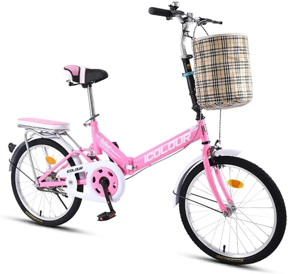 دوچرخه تاشو شهری، دوچرخه تاشو کوچک قابل حمل و راحت دانشجویی با چرخ برای مردان، زنان، دوچرخه تاشو سبک وزن برای رفت و آمد شهری معمولی و جمع و جور در شهر (C