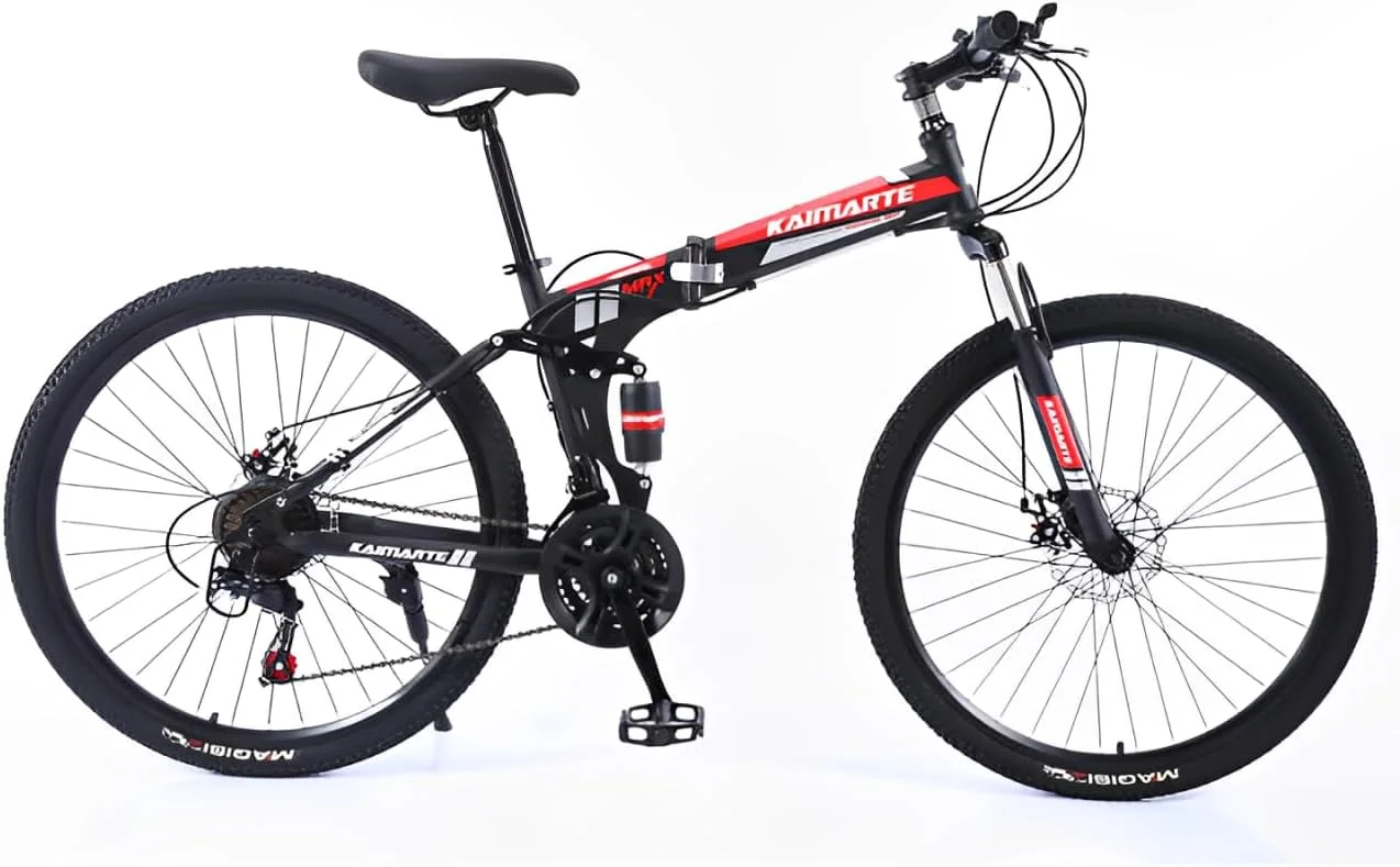 دوچرخه تاشو Shard Land Rover سایز 20 اینچ، 21 دنده، دارای سیستم تعلیق دوبل، طوقه پره ای - دوچرخه کوهستان