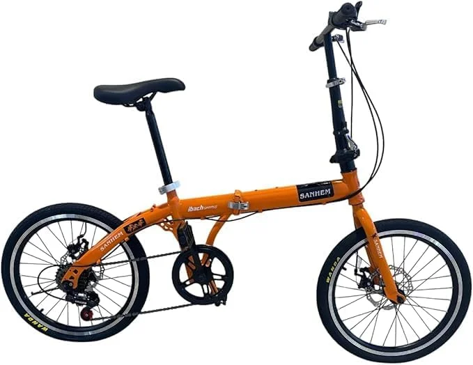 دوچرخه تاشو برای آقایان و بانوان، چرخ 20 اینچی، 6 دنده، فرمان تاشو، ترمز دیسکی دوبل پره ای