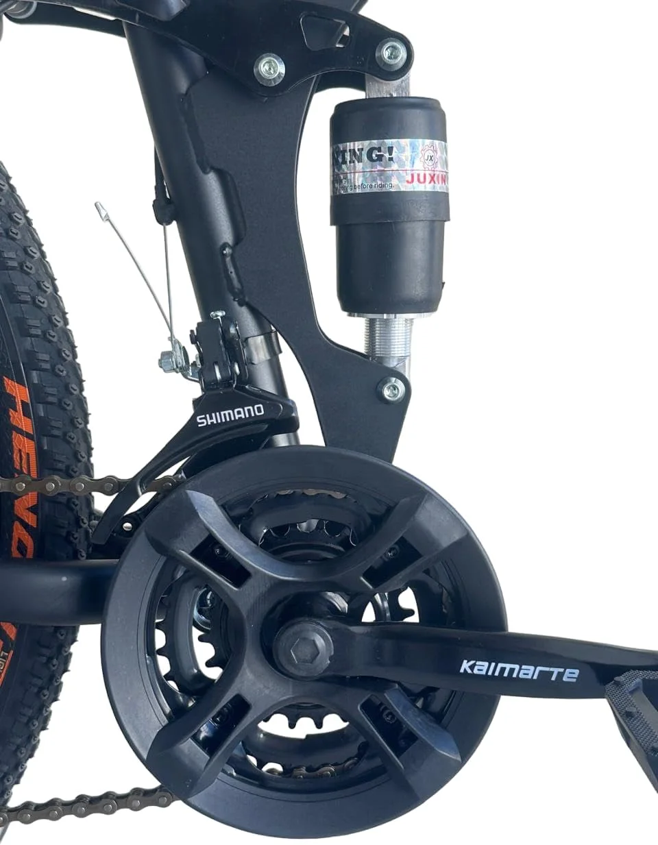 دوچرخه تاشو Shard سایز 26 اینچ، 21 دنده، دارای سیستم تعلیق دوبل، طوقه آلومینیومی - دوچرخه کوهستان رنگ: مشکی/قرمز