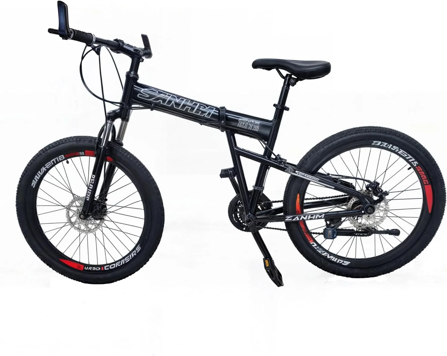 دوچرخه تاشو 26 اینچی، 21 دنده، طوقه پره ای، دارای سیستم تعلیق جلو