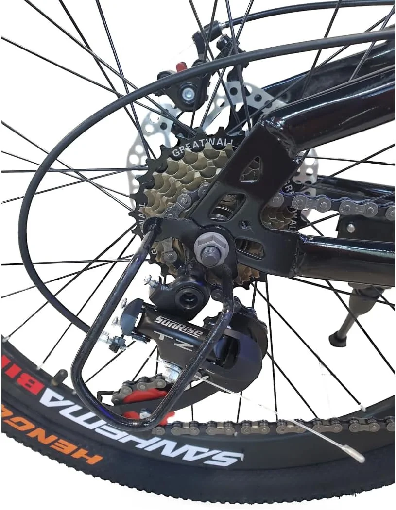 دوچرخه تاشو 26 اینچی، 21 دنده، طوقه پره ای، دارای سیستم تعلیق جلو