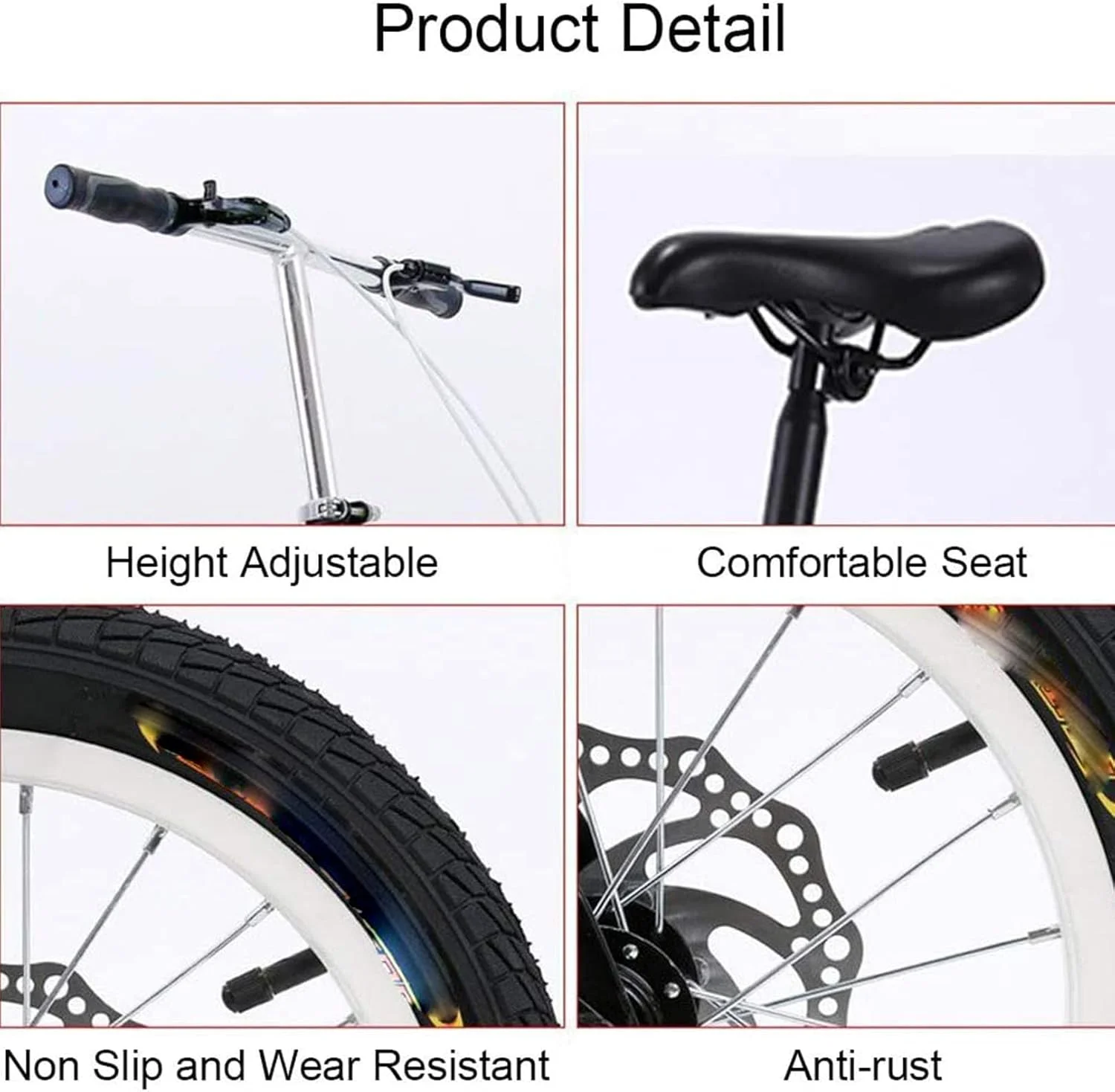 دوچرخه تاشو 14 اینچی، 5 سرعته، قابل حمل، جمع و جور، مناسب دانشجویان، دوچرخه شهری سبک وزن برای رفت و آمد آقایان و بانوان (رنگ: مشکی)