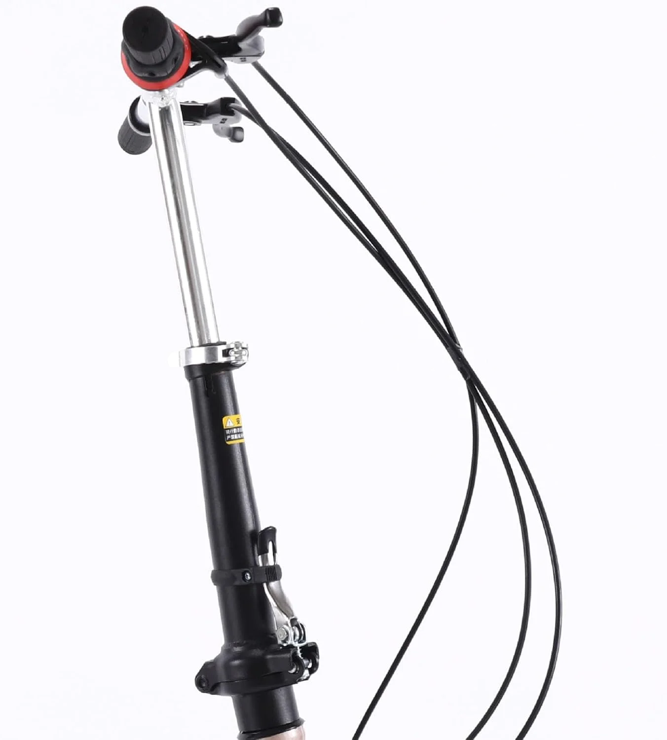 دوچرخه تاشو 14 اینچی، 5 سرعته، قابل حمل، جمع و جور، مناسب دانشجویان، دوچرخه شهری سبک وزن برای رفت و آمد آقایان و بانوان (رنگ: مشکی)