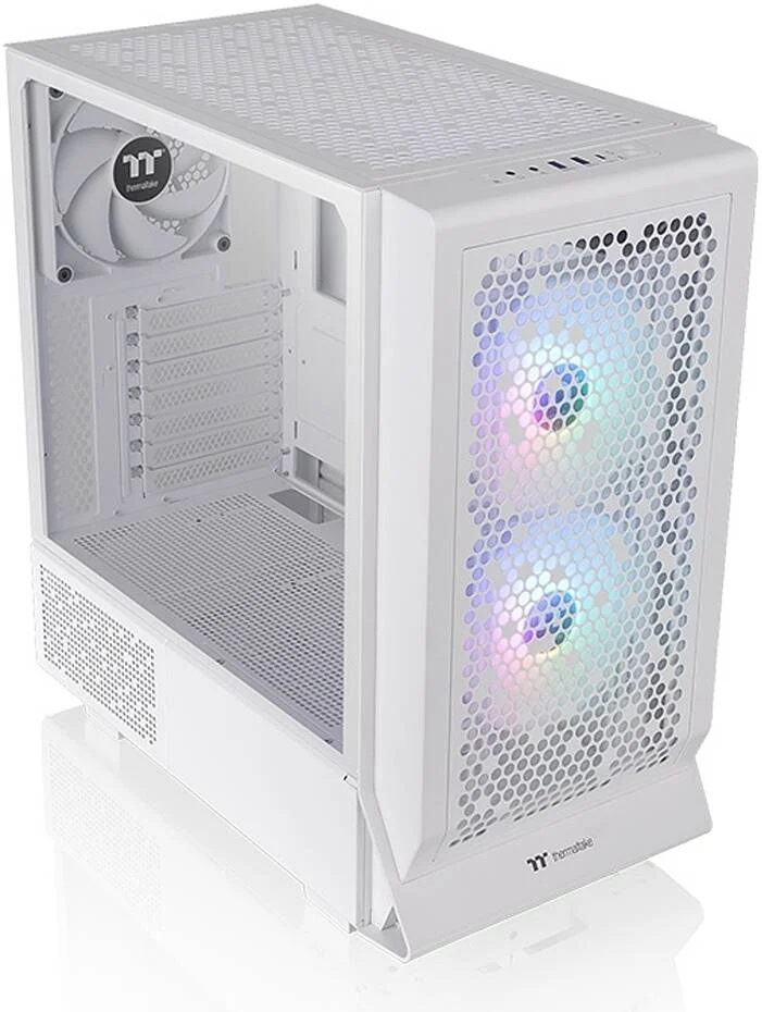 کیس مید تاور Thermaltake Ceres 330 TG ARGB، دارای 2 فن CT140 aRGB از پیش نصب شده و 1 فن CT140، پنل شیشه ای حرارت دیده 4 میلی متری، پشتیبانی از رادیاتور 360 میلی متری و 7 فن، فیلترهای قابل جابجایی، سفید برفی | CA-1Y2-00M6WN-01