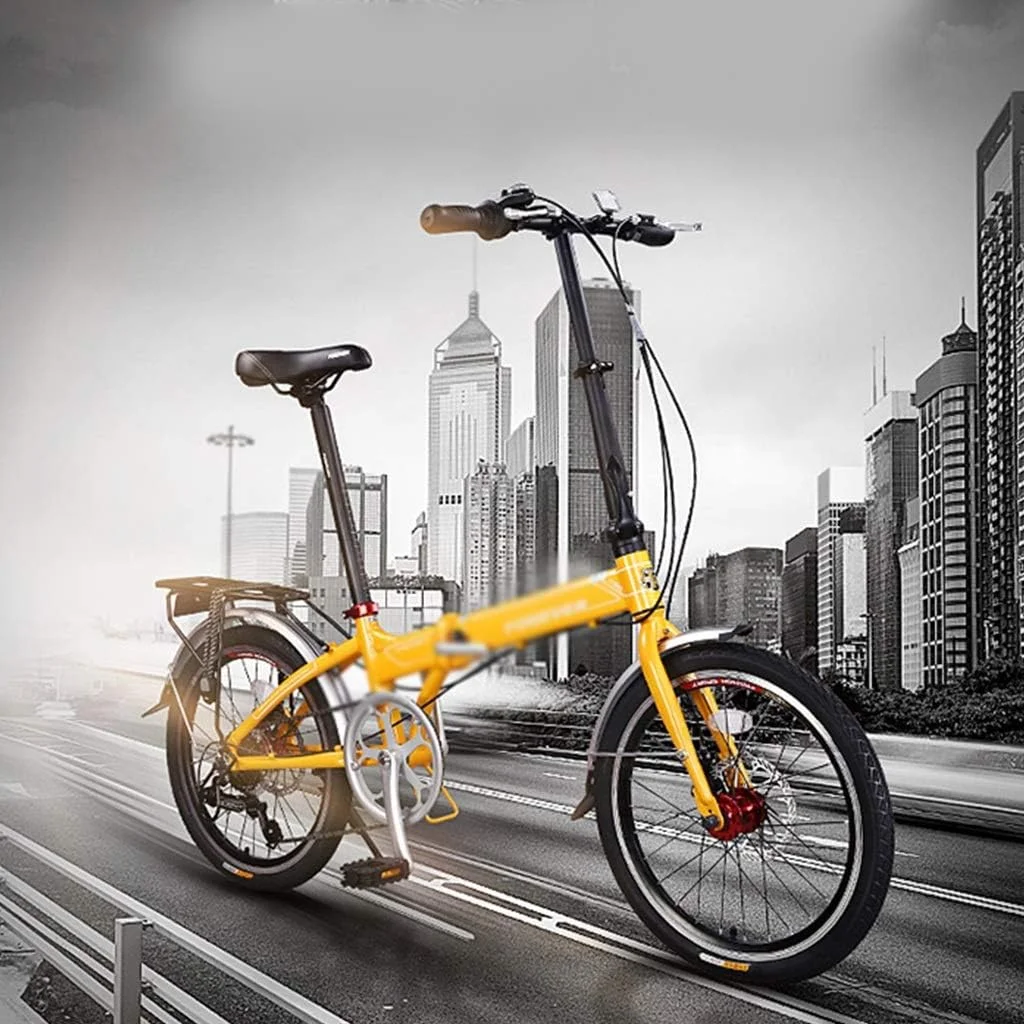 دوچرخه تاشو فوق سبک Por، دوچرخه های 20 اینچی آلیاژ آلومینیوم با سرعت متغیر