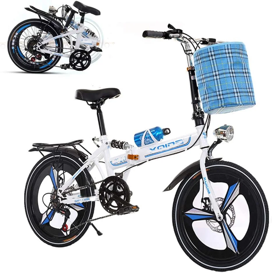 دوچرخه تاشو، دوچرخه 26 اینچی 6 سرعته، ترمز دیسکی دوبل جلو و عقب، جذب شوک یکپارچه چرخ، مناسب رفت و آمد (همراه با قمقمه)