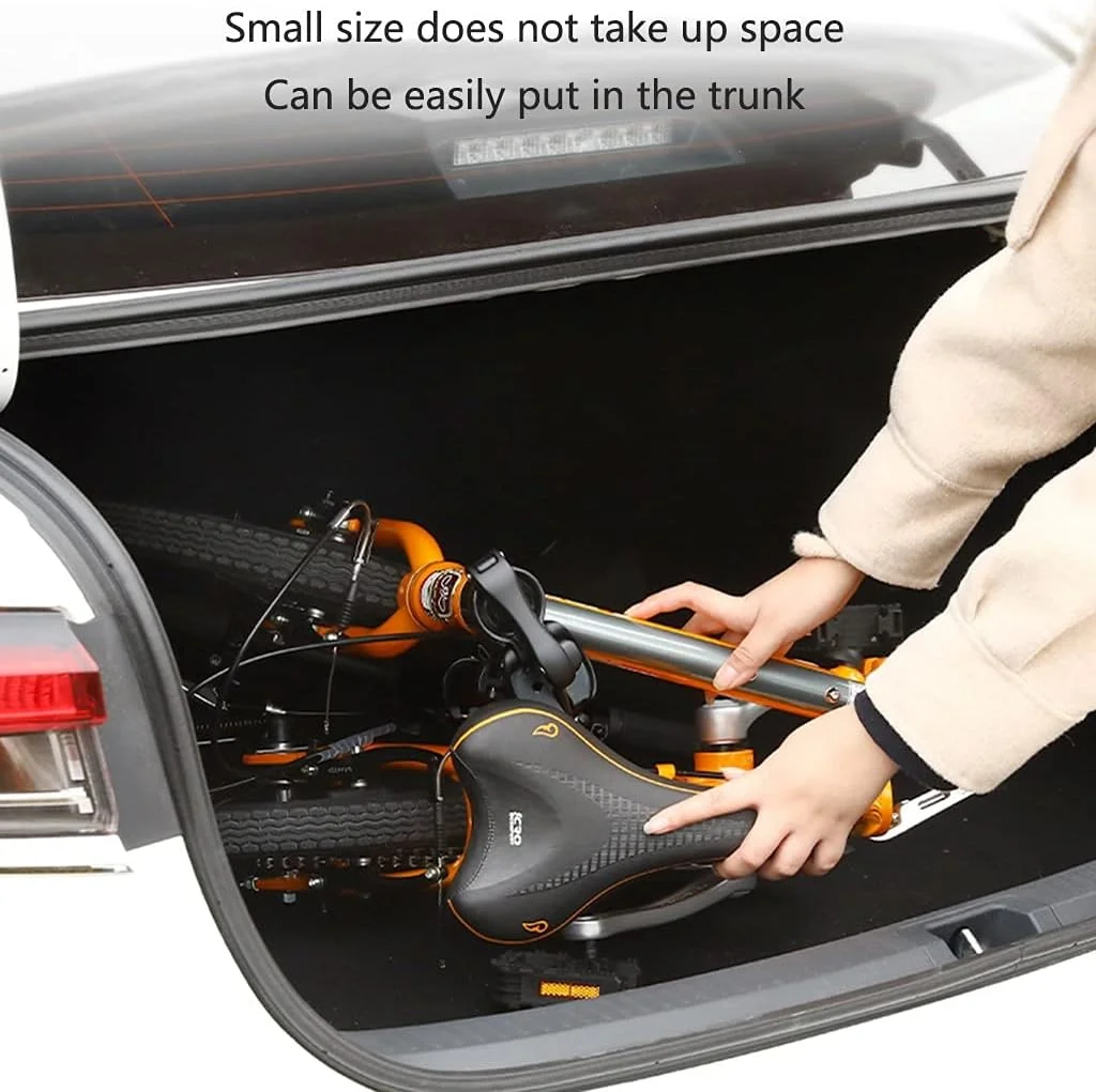 دوچرخه تاشو، آلیاژ آلومینیوم فوق سبک وزن زنانه 14 اینچی با چرخ کوچک، قابل قرار دادن در صندوق عقب (رنگ: قرمز) دوچرخه تاشو، آلیاژ آلومینیوم فوق سبک وزن زنانه 14 اینچی با چرخ کوچک، قابل قرار دادن در صندوق عقب (رنگ: قرمز)