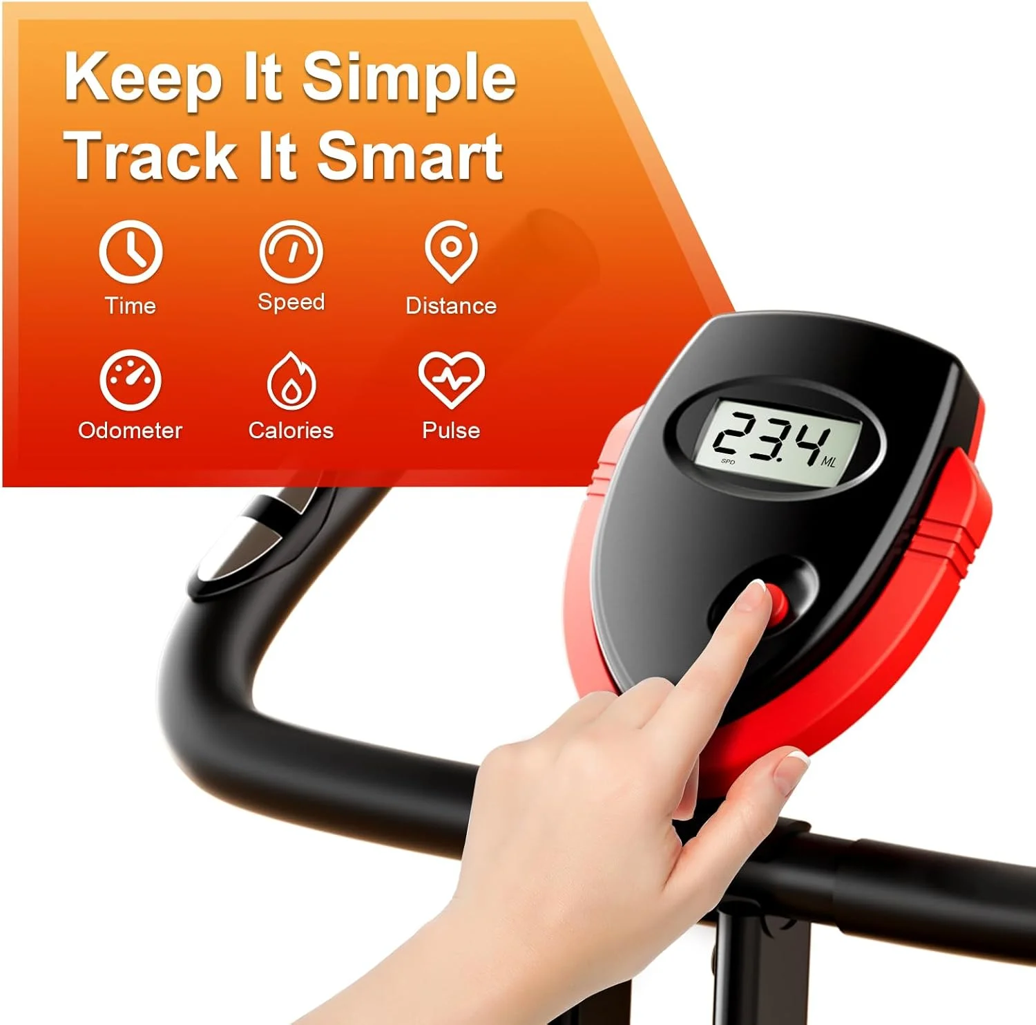 دوچرخه ورزشی تاشو، دوچرخه ثابت کم صدا برای خانه، دوچرخه سواری داخلی جمع و جور با مقاومت مغناطیسی قابل تنظیم، ظرفیت 136 کیلوگرم، چرخ لنگر 3 کیلوگرمی