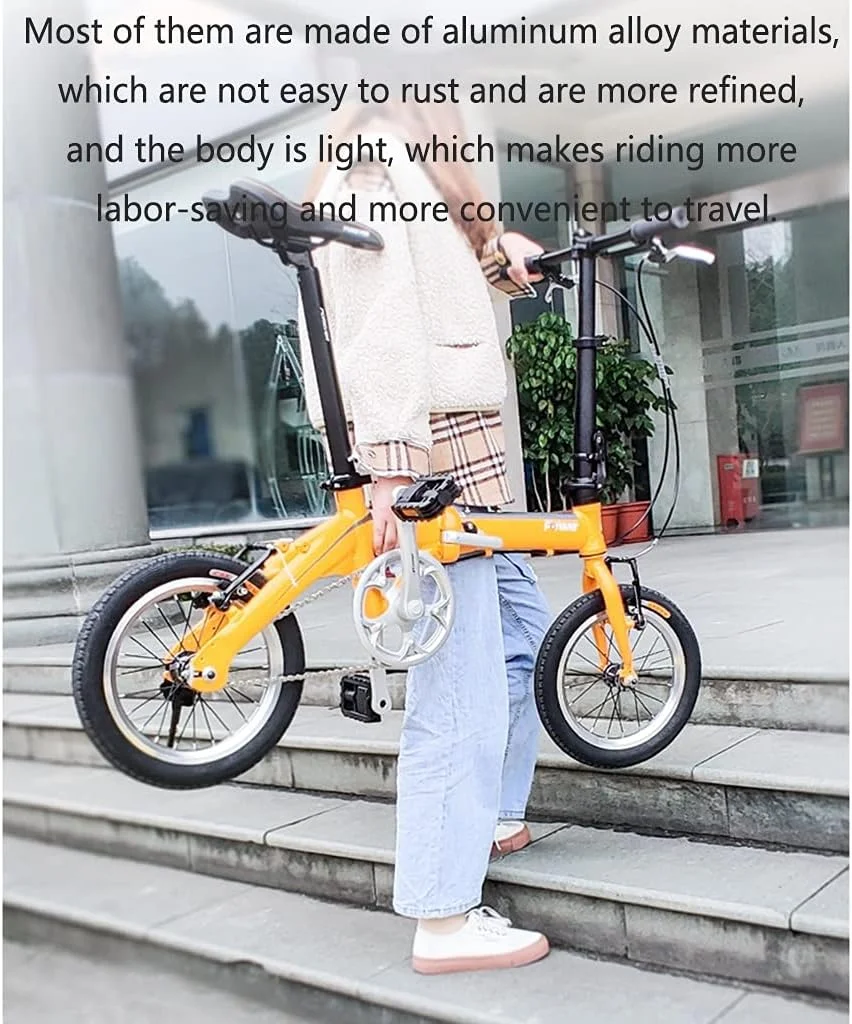 دوچرخه تاشو، آلیاژ آلومینیوم فوق سبک وزن زنانه 14 اینچی با چرخ کوچک، قابل قرار دادن در صندوق عقب (رنگ: قرمز) دوچرخه تاشو، آلیاژ آلومینیوم فوق سبک وزن زنانه 14 اینچی با چرخ کوچک، قابل قرار دادن در صندوق عقب (رنگ: قرمز)