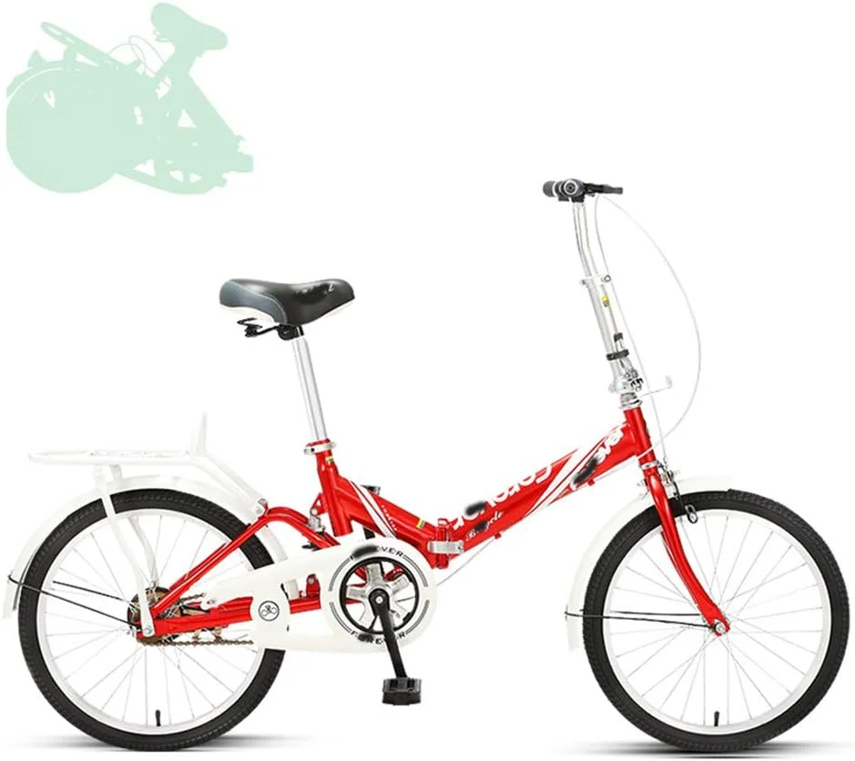 دوچرخه تاشو، دوچرخه تاشو سریع 20 اینچی با فرمان و صندلی قابل تنظیم، فنر جاذب ضربه، طبق قامه بزرگ صرفه جویی در کار، 7 رنگ