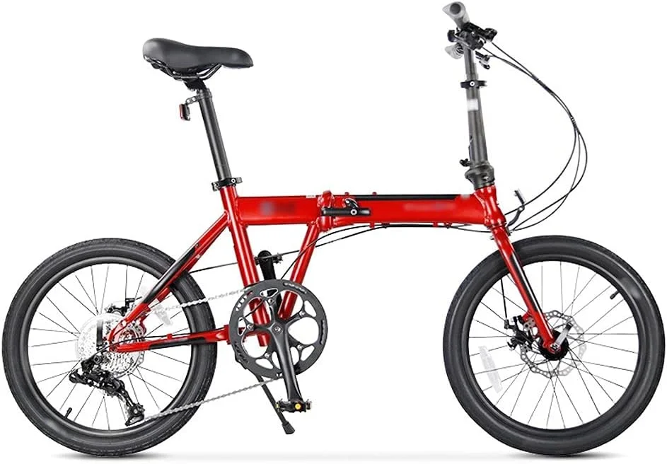 دوچرخه تاشو با فریم آلیاژ آلومینیوم، ترمز دیسکی، 9 دنده، فوق سبک، مناسب حمل و نقل شهری