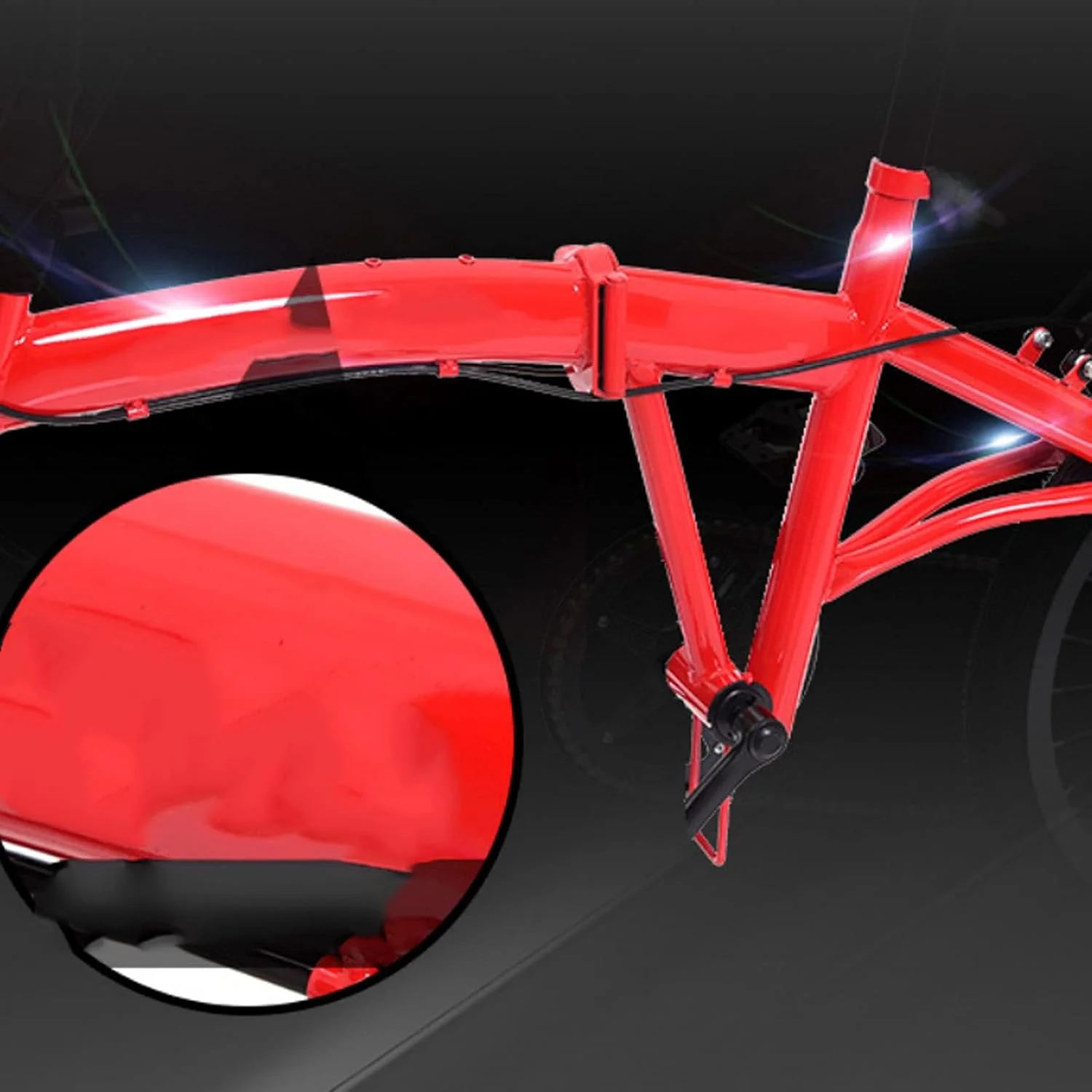 دوچرخه تاشو 20 اینچی 6 سرعته با فریم فولادی کربنی و رنگ شده، پدال جمع و جور مناسب بزرگسالان