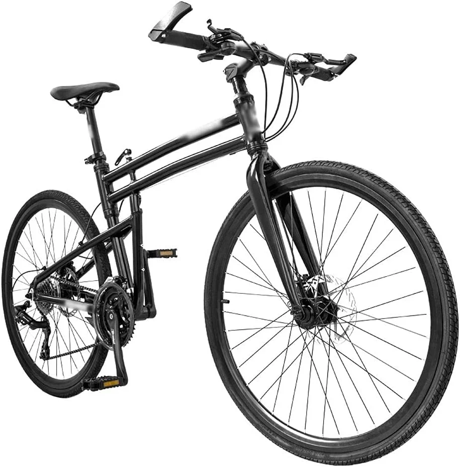 دوچرخه 26 اینچی ترمز دیسکی 27 سرعته تاشو، جاده ای، آلیاژ آلومینیوم فوق سبک، دسته صاف، سرعت متغیر، مناسب بزرگسالان آقا و خانم دوچرخه 26 اینچی ترمز دیسکی 27 سرعته تاشو، جاده ای، آلیاژ آلومینیوم فوق سبک، دسته صاف، سرعت متغیر، مناسب بزرگسالان آقا و خانم