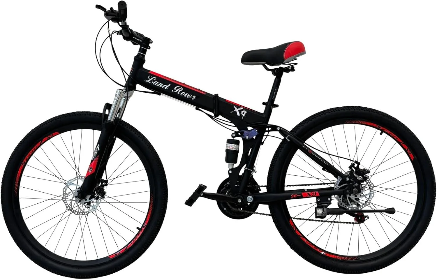 دوچرخه کوهستانی تاشو وی‌ال‌آرای ۲۶ اینچی با ۲۴ دنده، خاکستری