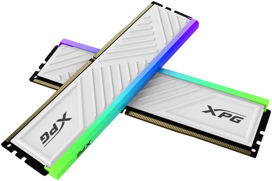 کیت حافظه دسکتاپ ایدیتا XPG SPECTRIX D35G با نورپردازی RGB، ظرفیت 16 گیگابایت (2x8GB)، سرعت کلاک 3200 مگاهرتز، تاخیر CL16، پشتیبانی از Intel XMP 2.0، ولتاژ 1.35 ولت، سازگار با RoHS، رنگ سفید | AX4U32008G16A-DTWHD35G کیت حافظه دسکتاپ ایدیتا XPG SPECTRIX D35G با نورپردازی RGB، ظرفیت 16 گیگابایت (2x8GB)، سرعت کلاک 3200 مگاهرتز، تاخیر CL16، پشتیبانی از Intel XMP 2.0، ولتاژ 1.35 ولت، سازگار با RoHS، رنگ سفید | AX4U32008G16A-DTWHD35G