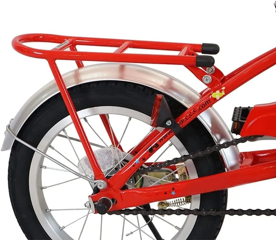 دوچرخه تاشو کوچک 12 اینچی با سیستم تاشو سریع و دنده متغیر برای جوانان، دانشجویان، دوچرخه شهری تاشو آلومینیومی سبک، قرمز