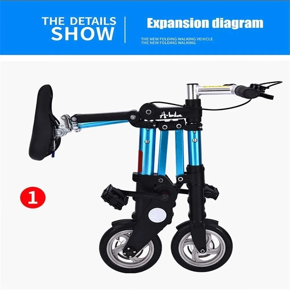 دوچرخه تاشو مینی سبک وزن 10 اینچی، راحت و قابل تنظیم، مناسب دانشجویان، دوچرخه شهری با فریم آلومینیومی، مناسب سفر و فضای باز برای آقایان و بانوان، چرخ بادی D 10Air