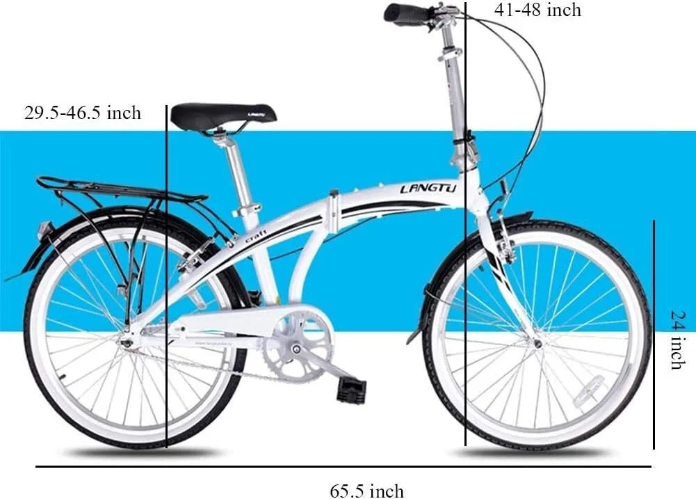 دوچرخه تاشو سبک وزن بزرگسالان مردان زنان دوچرخه های تاشو 24 تک سرعته دوچرخه شهری تاشو دوچرخه آلیاژ آلومینیوم با قفسه حمل عقب دوچرخه تاشو سبک وزن بزرگسالان مردان زنان دوچرخه های تاشو 24 تک سرعته دوچرخه شهری تاشو دوچرخه آلیاژ آلومینیوم با قفسه حمل عقب