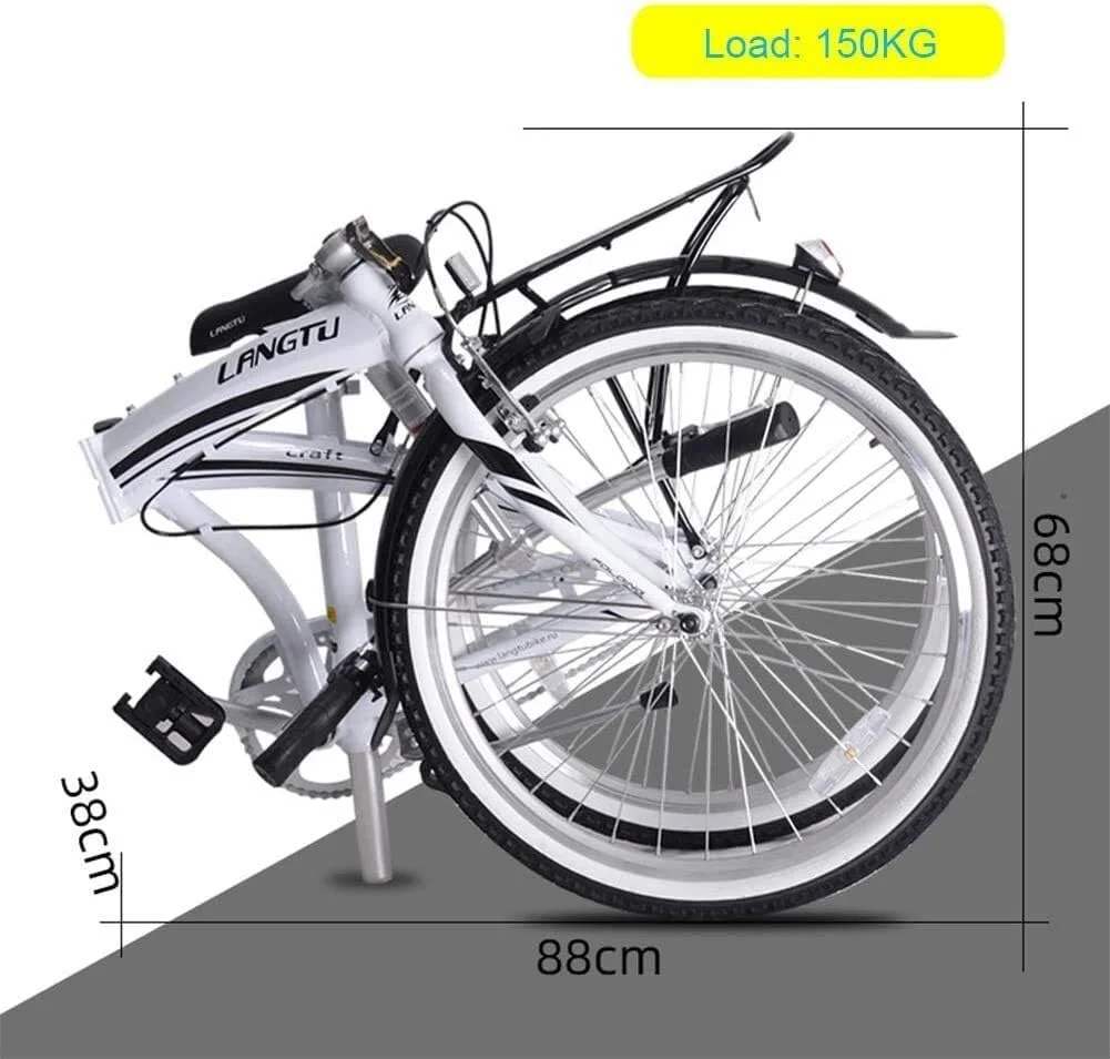 دوچرخه تاشو سبک وزن بزرگسالان مردان زنان دوچرخه های تاشو 24 تک سرعته دوچرخه شهری تاشو دوچرخه آلیاژ آلومینیوم با قفسه حمل عقب دوچرخه تاشو سبک وزن بزرگسالان مردان زنان دوچرخه های تاشو 24 تک سرعته دوچرخه شهری تاشو دوچرخه آلیاژ آلومینیوم با قفسه حمل عقب