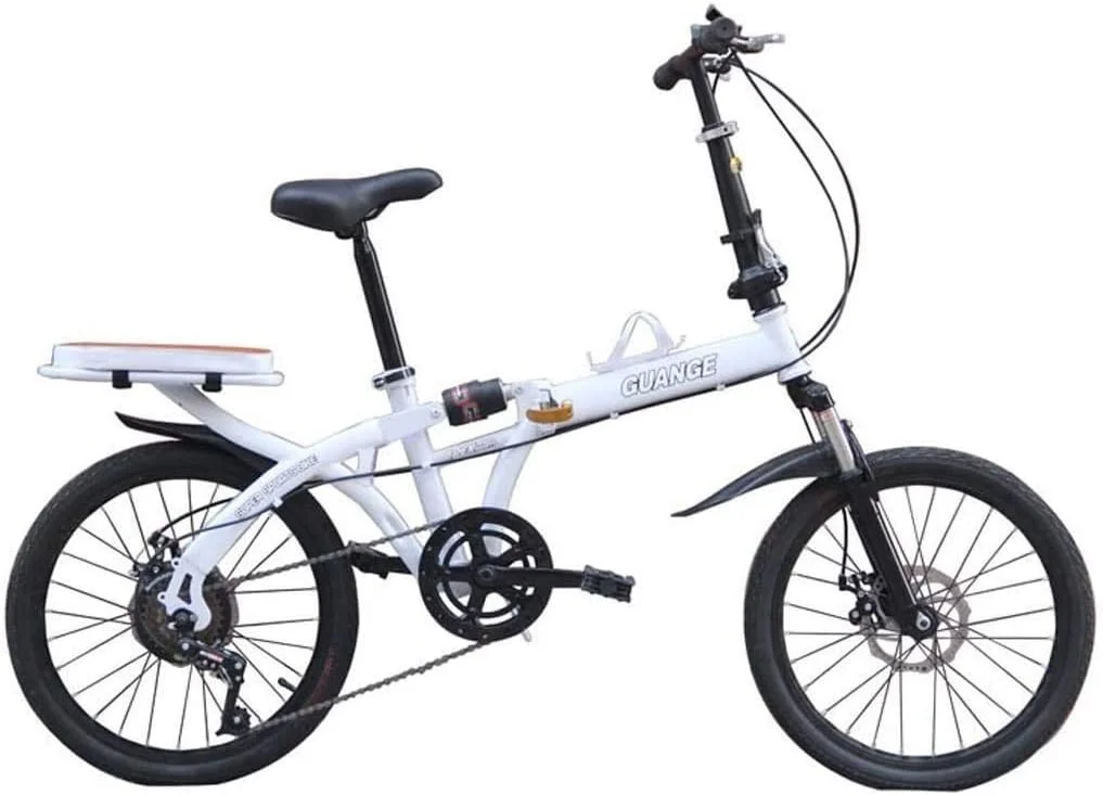 دوچرخه تاشو 20 اینچی با سرعت متغیر، ترمز دیسکی دوبل، سیستم تعلیق کامل ضد لغزش برای آقایان و بانوان با فریم عقب تحمل کننده بار