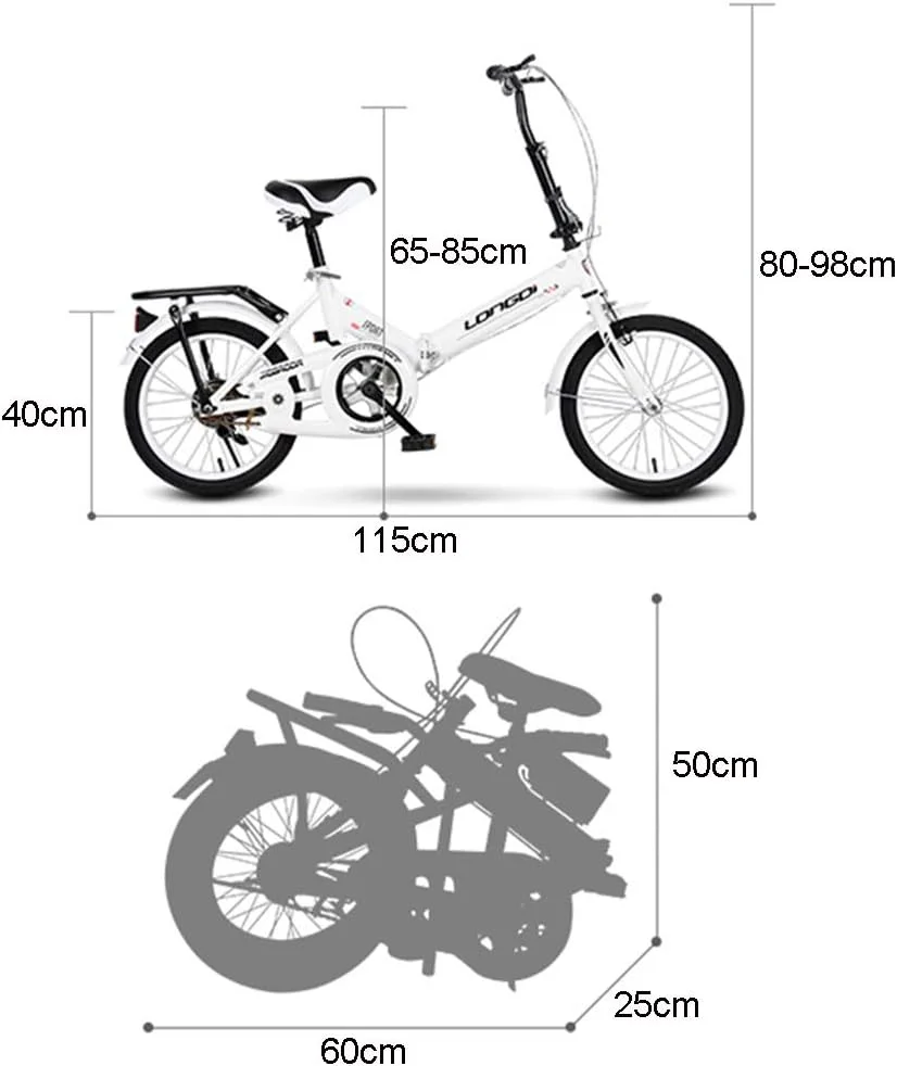 دوچرخه تاشو 16 اینچی / 20 اینچی مینی قابل حمل دانشجویی برای مردان و زنان دوچرخه سبک وزن غیر رسمی ترمز دوبل کمک فنر دوچرخه تاشو 16 اینچی / 20 اینچی مینی قابل حمل دانشجویی برای مردان و زنان دوچرخه سبک وزن غیر رسمی ترمز دوبل کمک فنر