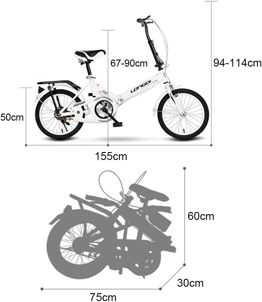دوچرخه تاشو 16 اینچ / 20 اینچ مینی قابل حمل دانشجویی برای مردان و زنان دوچرخه سبک وزن غیر رسمی ترمز دوبل کمک فنر دوچرخه تاشو 16 اینچ / 20 اینچ مینی قابل حمل دانشجویی برای مردان و زنان دوچرخه سبک وزن غیر رسمی ترمز دوبل کمک فنر